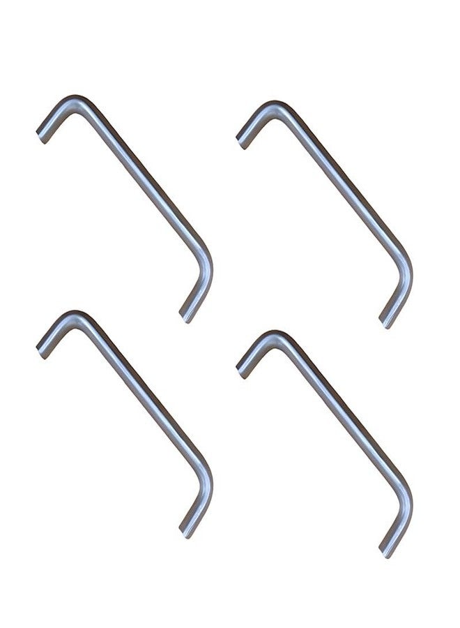 ELITONE Stainless Steel 'D' Type Cabinet Handle Pull for Kitchen and Wooden Furniture Doors/Drawers/Cupboard|Pack of 4,Brushed Nickel | 4 Inch - Image 1